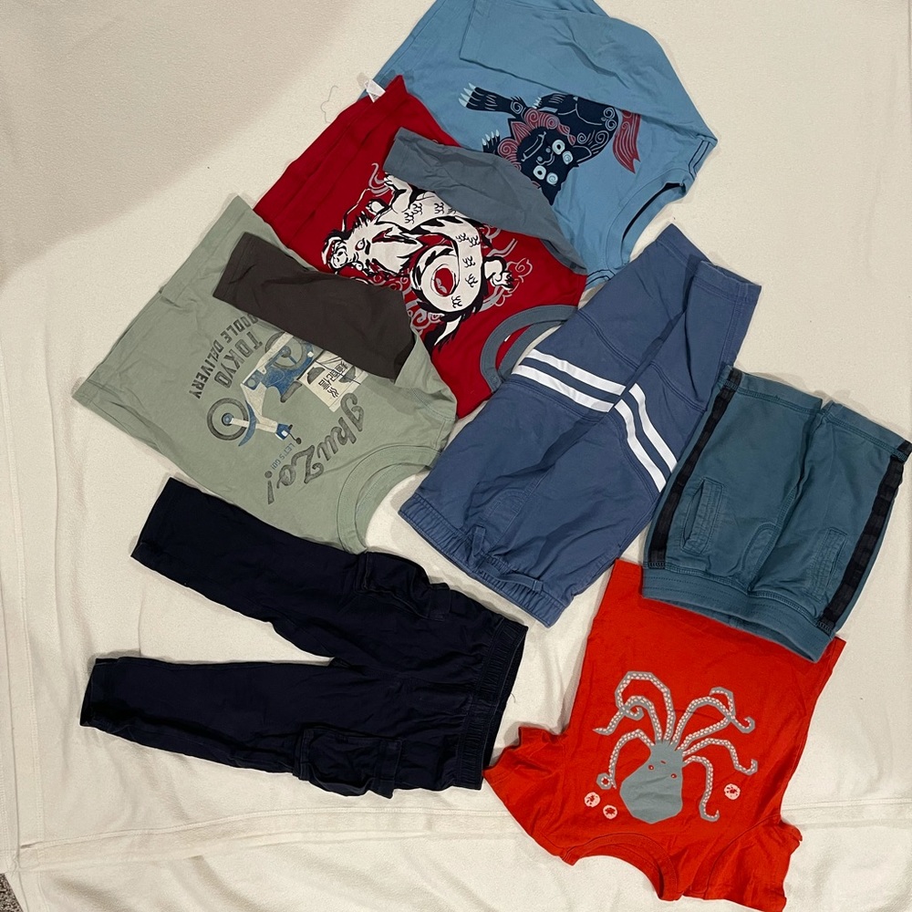 Tea collection long and short sleeve shirts and pants for boys